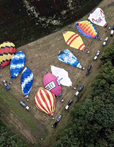 DM i flyvning med varmluftballon. Torsdag morgen gik starten fra en mark ved Aarup.